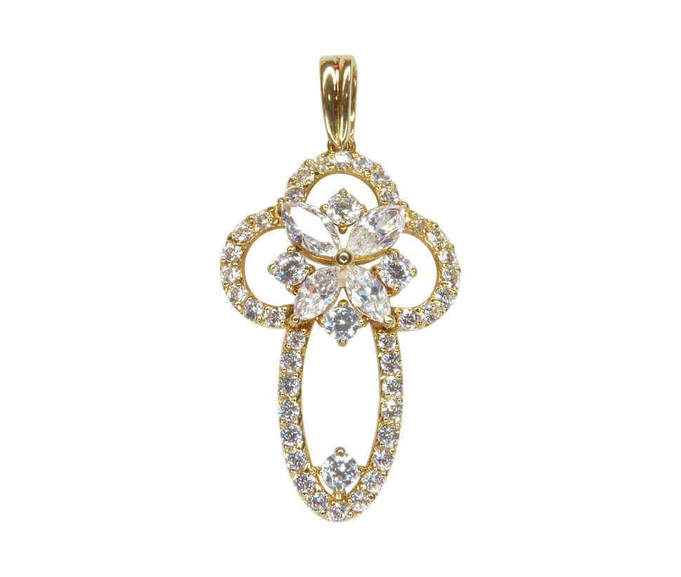 14 karaat gouden fantasie kruis