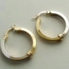Christian 14 karaat gouden bicolor oorbellen