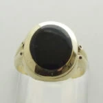 Christian 14 karaat gouden ring met onyx