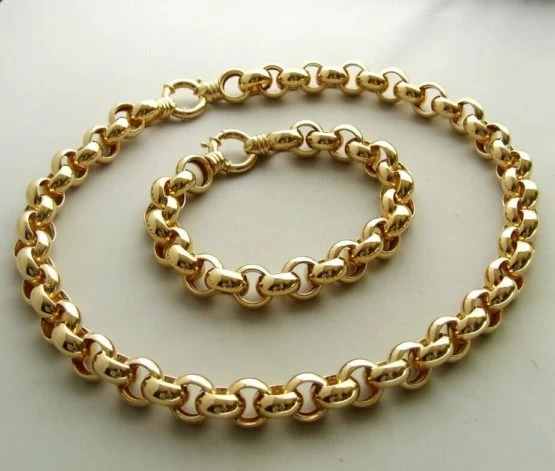 18 karaat gouden collier en armband