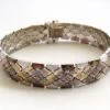 Bicolor Christian gouden armband