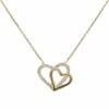 Gouden dubbele harten hangers