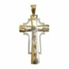 Bicolor gouden heren kruis