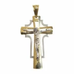 Bicolor gouden heren kruis