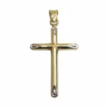 Bicolor gouden holle kruis