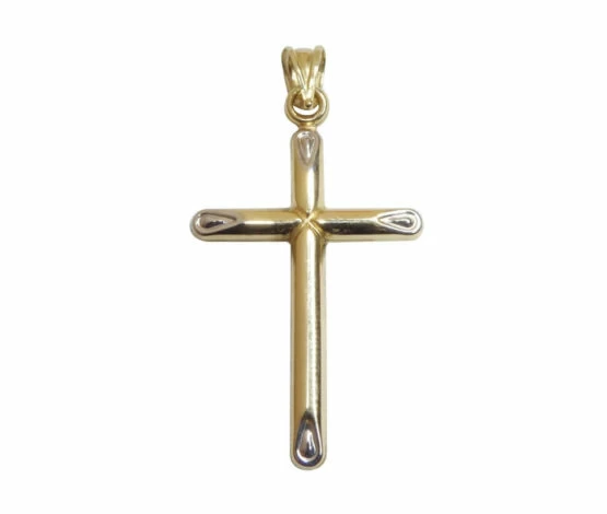 Bicolor gouden holle kruis