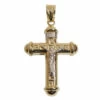 14 karaat bicolor gouden kruis hanger