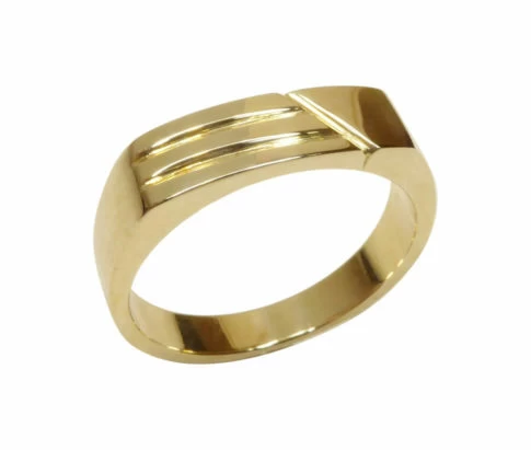 Christian geel gouden cachet ring