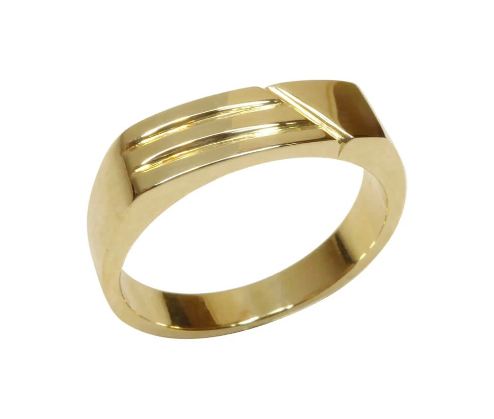Christian geel gouden cachet ring