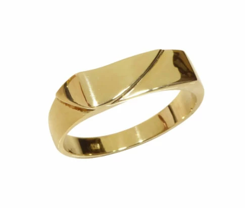 Geel gouden cachet ring