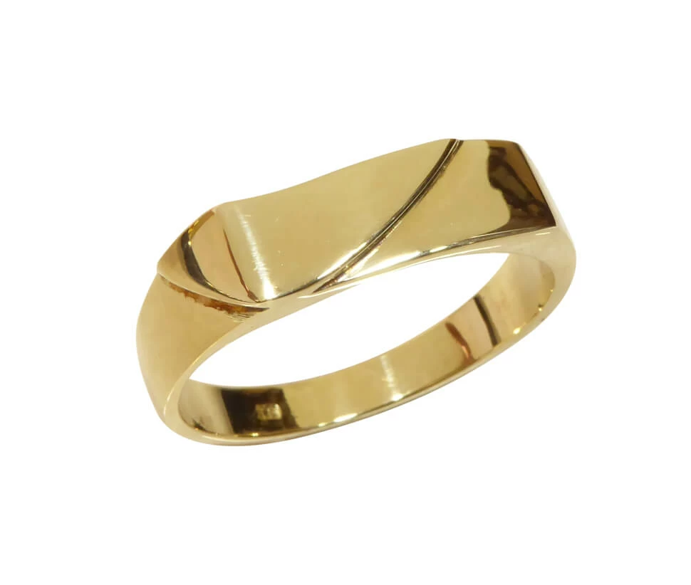 Geel gouden cachet ring
