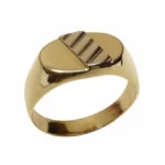 Gouden bicolor cachet ring