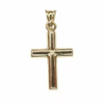 Gouden holle kruis hanger