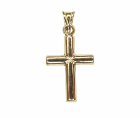Gouden holle kruis hanger
