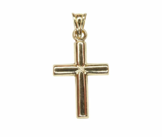 Gouden holle kruis hanger