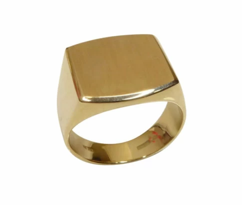 14 karaat Christian geel gouden cachet ring