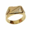 14 karaat gouden cachet ring met diamant