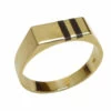 14 karaat gouden onyx zegelring
