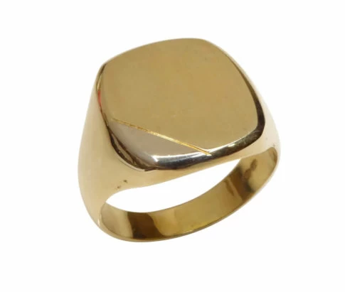 14 karaat massief gouden cachet ring