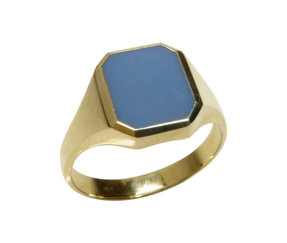 Christian gouden lagensteen cachet ring