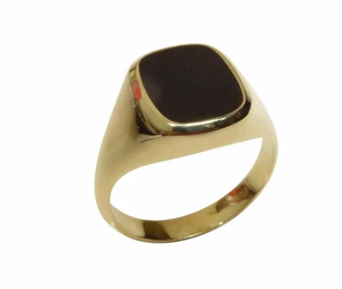 Christian gouden onyx ring