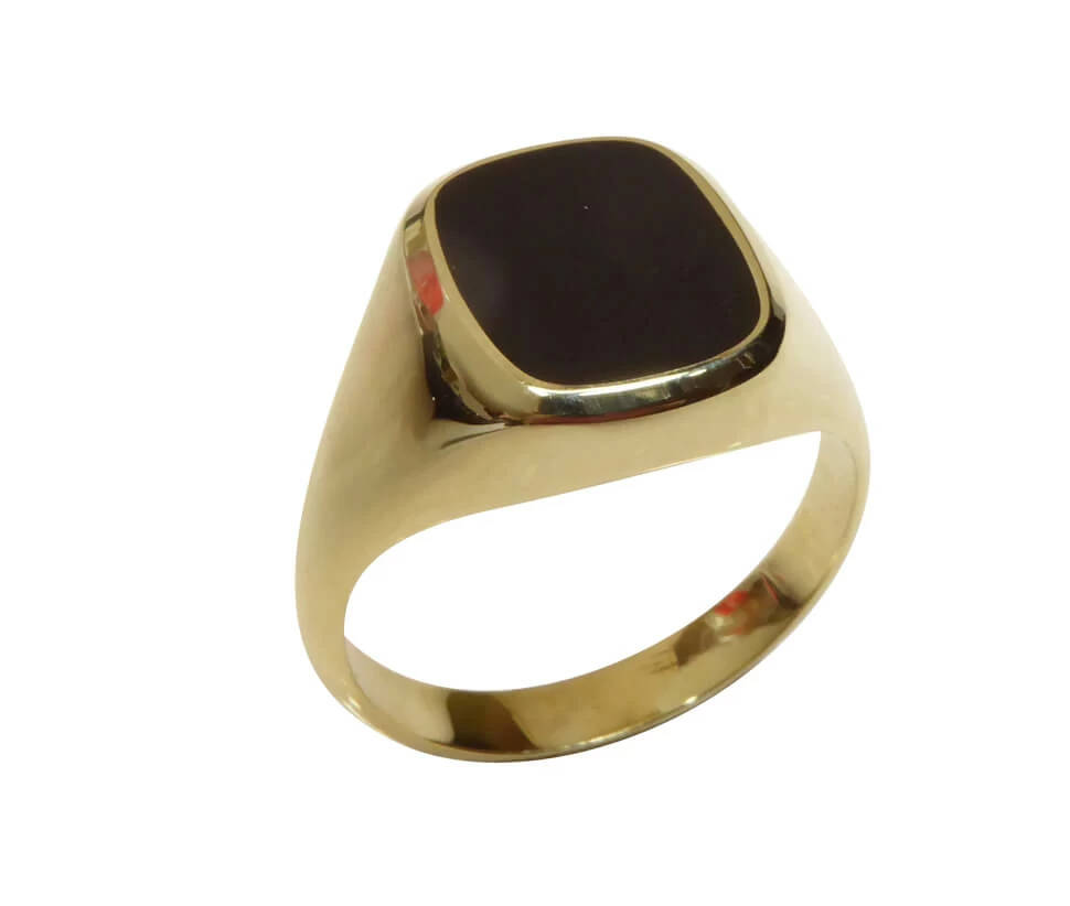 Christian gouden onyx ring