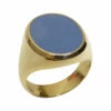 Geel gouden lagensteen cachet ring