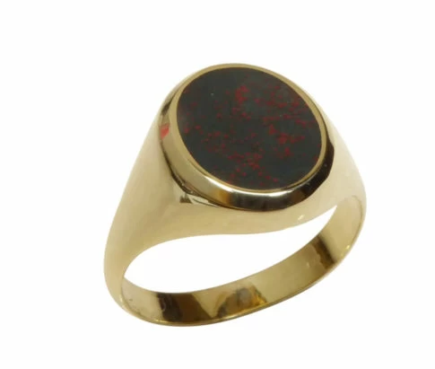 Gouden heliotroop cachet ring