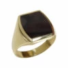 Gouden heren zegel ring met onyx