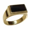 Gouden onyx cachet ring