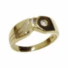 Gouden zirkonia cachet ring