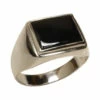 Wit gouden onyx cachet ring