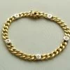 18 karaat bicolor gouden armband met diamant