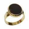 Gouden 14 karaat lagensteen cachet ring