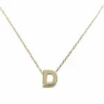 Gouden ketting met D hanger Gouden ketting met E hanger