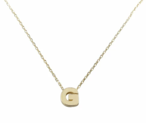 Gouden ketting met G hanger