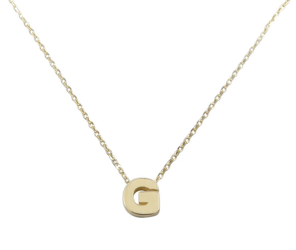Gouden ketting met G hanger