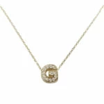 Gouden ketting met G zirkonia hanger