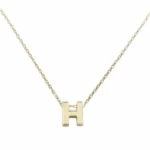 Gouden ketting met H hanger
