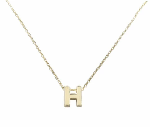 Gouden ketting met H hanger