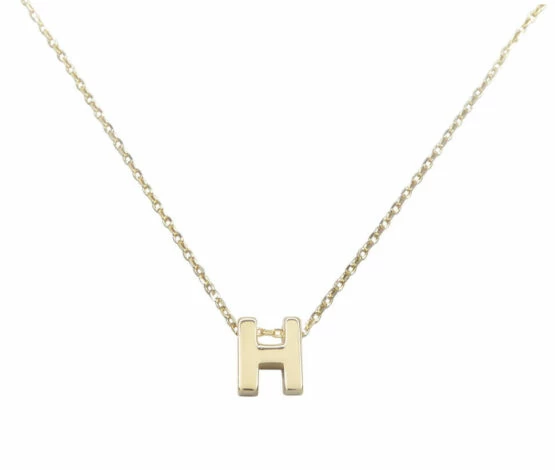 Gouden ketting met H hanger
