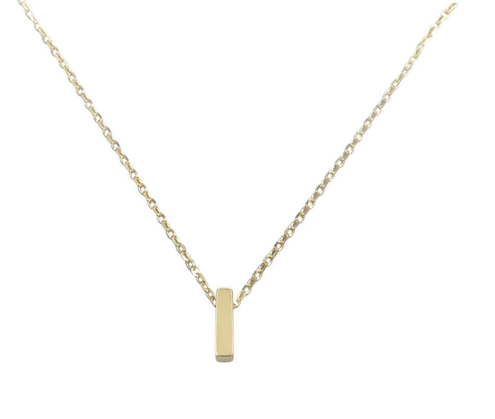 Gouden ketting met I hanger