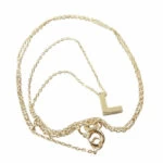 Gouden ketting met L hanger