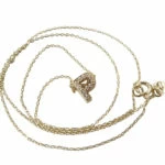 Gouden ketting met P zirkonia hanger