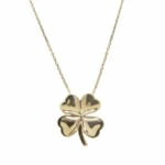 14 karaat gouden klavertje vier hanger