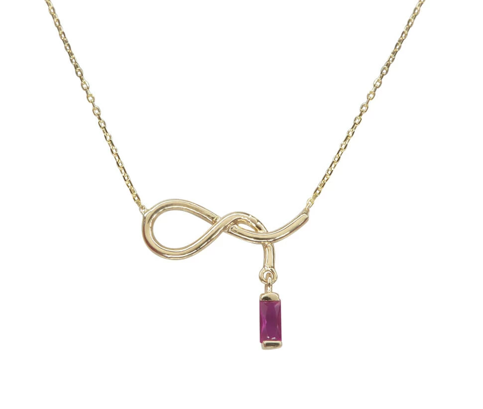 Geel gouden robijn hanger