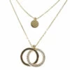 Gouden dubbele hangers en kettingen