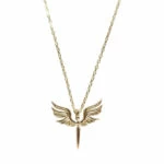 Gouden engel hanger met ketting