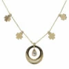 Gouden zirkonia hanger met bedelketting