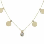 Gouden zirkonia hanger met cirkels Gouden zirkonia hanger met cirkels
